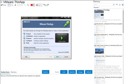 VMware ThinApp - Flamory bookmarks and screenshots