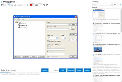 WebDrive - Flamory bookmarks and screenshots
