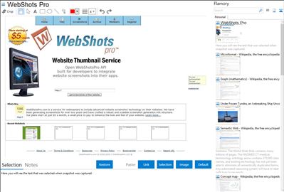 WebShots Pro - Flamory bookmarks and screenshots