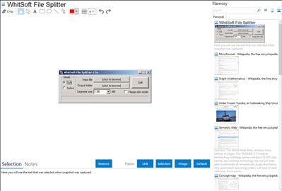 WhitSoft File Splitter - Flamory bookmarks and screenshots