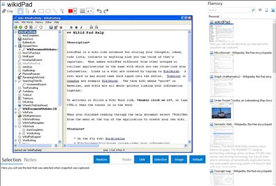 wikidPad - Flamory bookmarks and screenshots