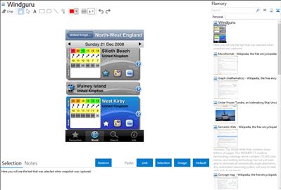 Windguru - Flamory bookmarks and screenshots