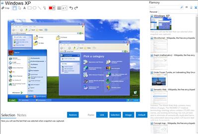 Windows XP - Flamory bookmarks and screenshots