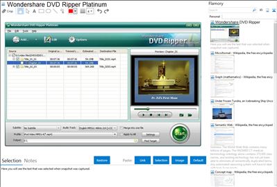 Wondershare DVD Ripper Platinum - Flamory bookmarks and screenshots