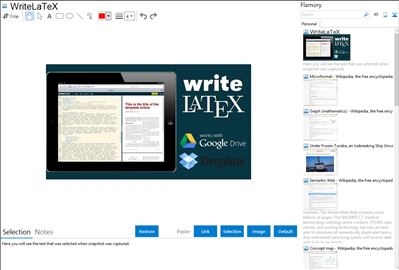 WriteLaTeX - Flamory bookmarks and screenshots