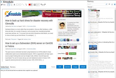 Xmodulo - Flamory bookmarks and screenshots
